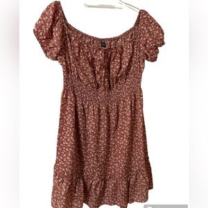 Shein pink floral print women's summer dress. Size XL/12